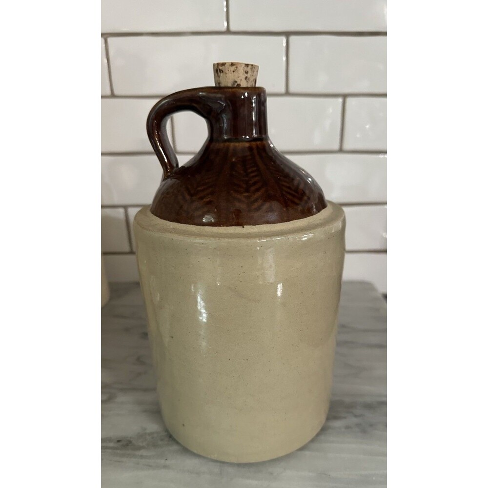 Vintage Whisky Barware Monmouth Western Fern Jug - Unmarked Circa 1950 - 1960